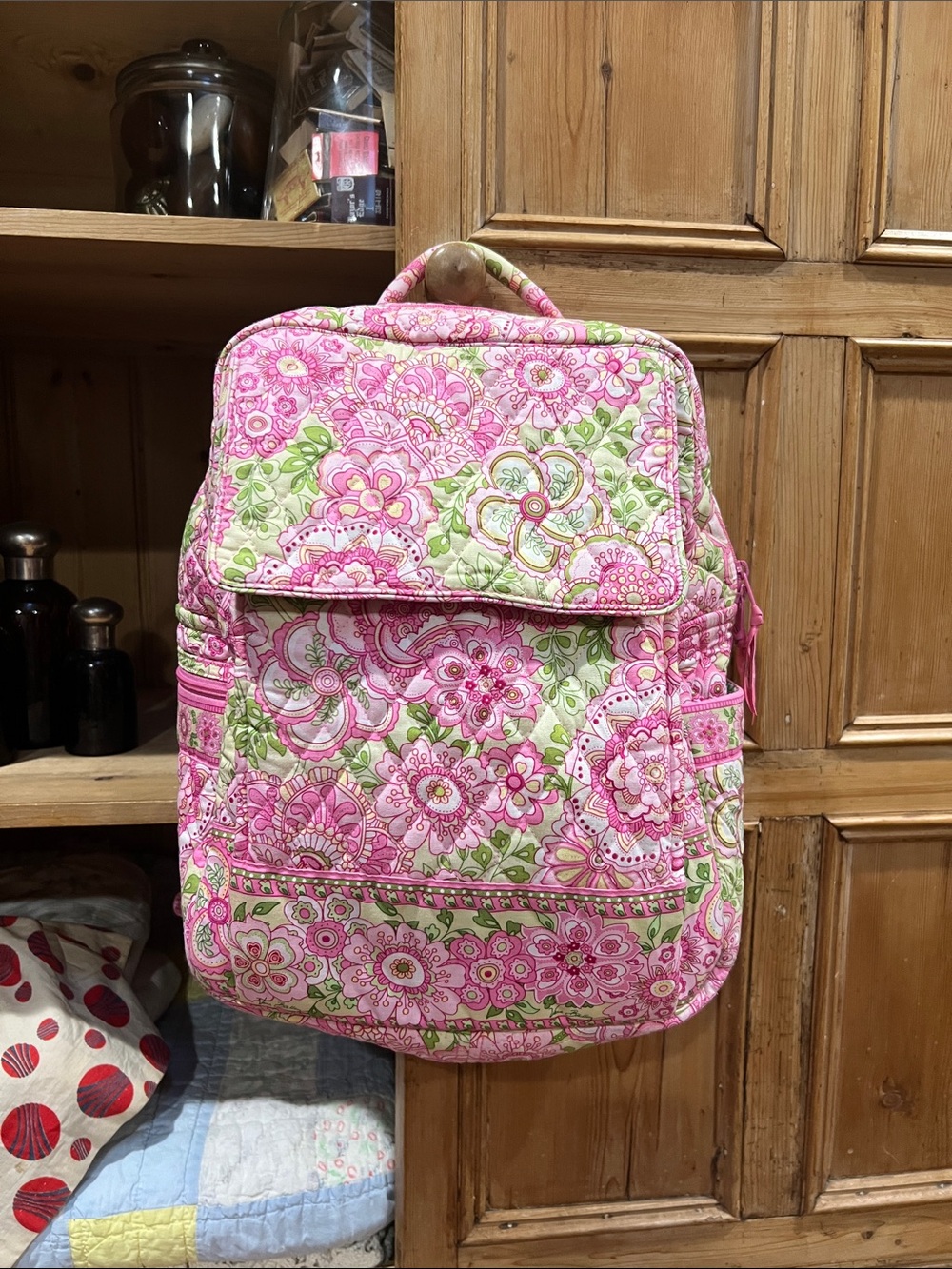 Vera Bradley Backpack in Retired Petal Pink Pattern